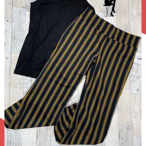 Black and Gold Striped Pants Sizes Small